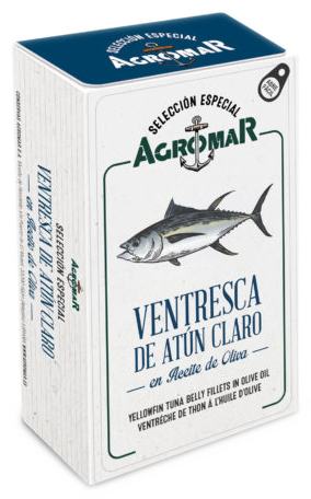 Agromar - Ventresca de Atún Claro (Thunfischfilets vom Yellofin Tuna in Olivenöl ) 115gr