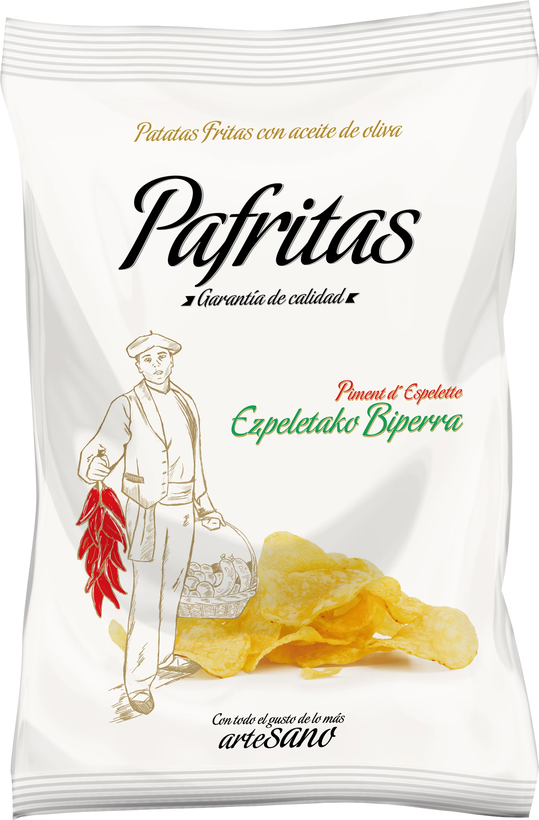 Pafritas Piment d’Espelette – Chilli Kartoffelchips 140g