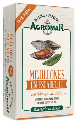 Agromar Mejillones en Escabeche 114 gr (Miesmuscheln in Apfelessig)