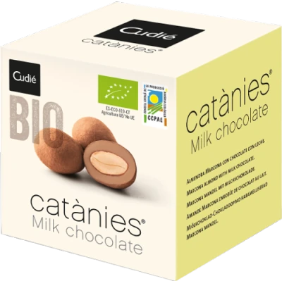 Catànies BIO mit Milchschokolade 80g-Packung