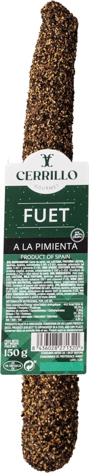 Cerrillo Fuet a la Pimienta (Salami mit Pfeffermantel) 150 g